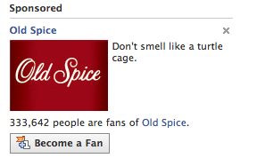 Old Spice Facebook Ad