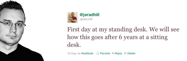 Standing Desk Tweet